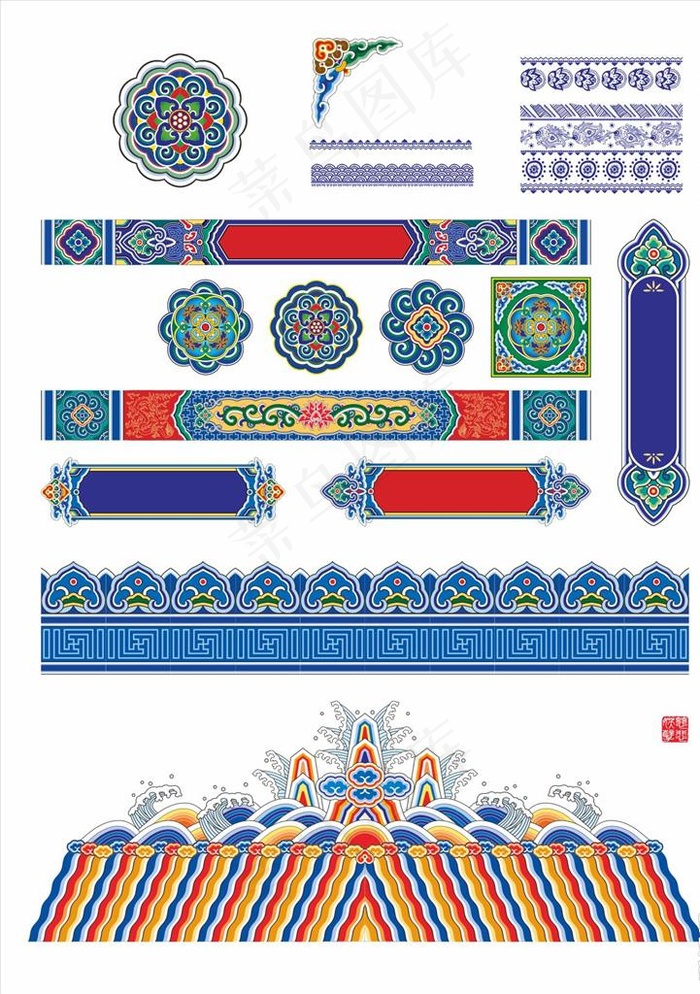 中式花纹图片cdr矢量模版下载