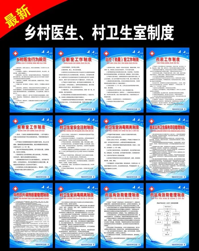 村医卫生制度图片(15354X19961(DPI:130))psd模版下载