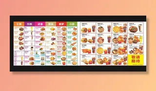 汉堡点餐牌图片