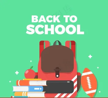 创意返校书包和课本矢量图图片 创意返校书包和课本矢量图图片