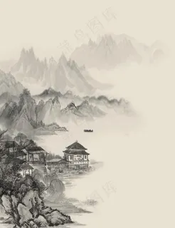 水墨山图片