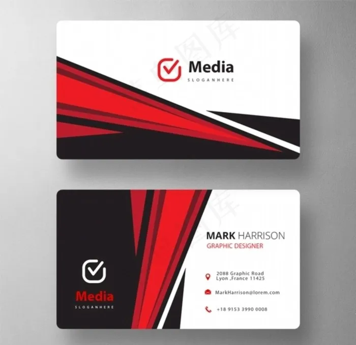 时尚商务名片矢量图片psd模版下载