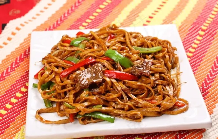 肉炒面图片