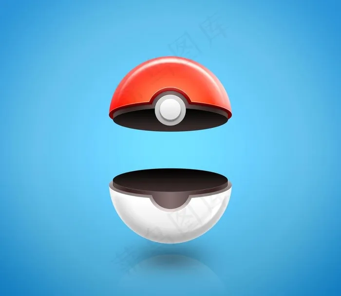精灵球图片psd模版下载