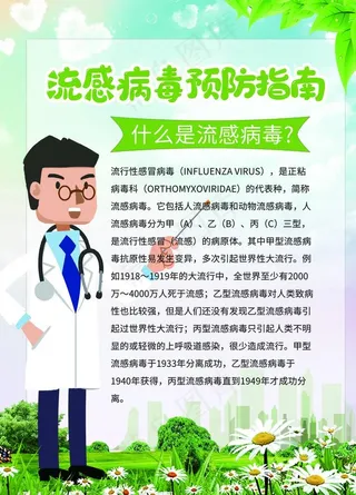 流感病毒预防图片