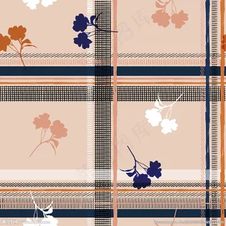格子花卉图片