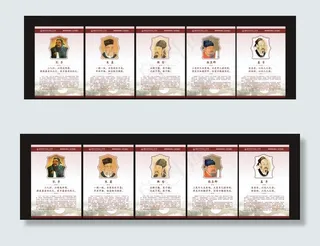 中国古代名人名言挂图展板图片
