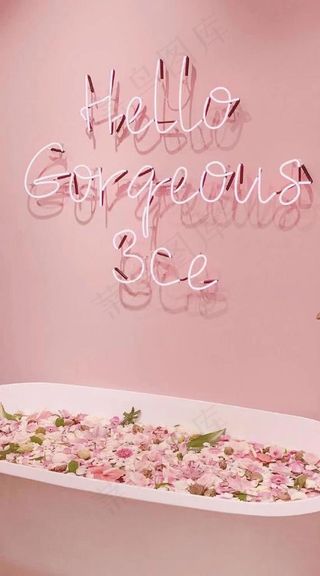 粉色双层字图片