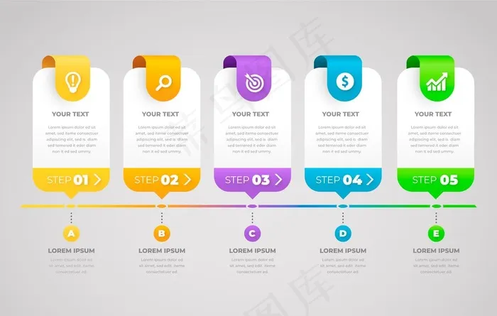 信息图模板 流程图片ai矢量模版下载