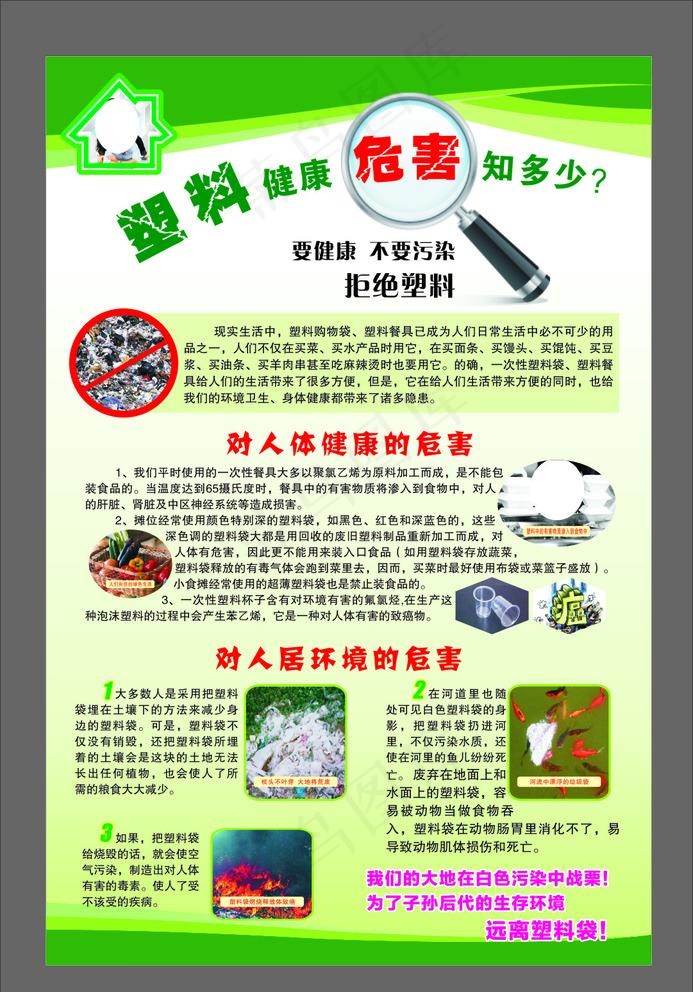 禁塑海报图片(400X600)cdr矢量模版下载