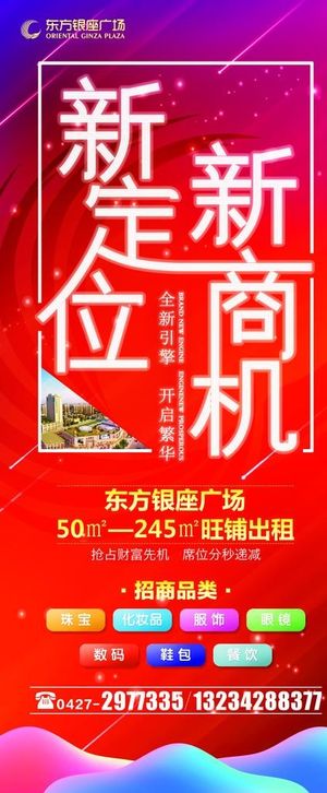 新定位新商机招商展架图片