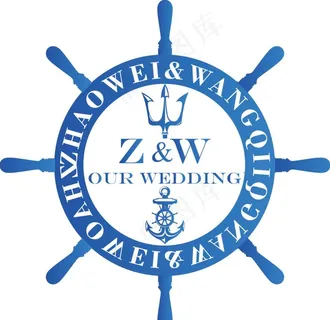 海洋风婚礼logo图片