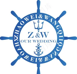 海洋风婚礼logo图片