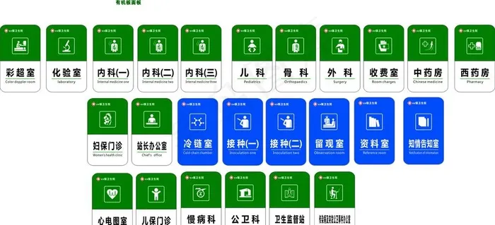 医院门牌  科室牌图片cdr矢量模版下载
