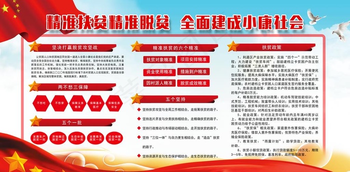 精准扶贫图片(6614X3465(DPI:80))psd模版下载