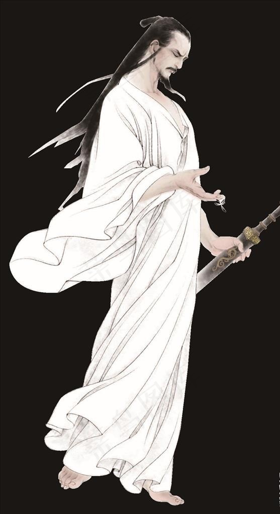 屈原人物图图片