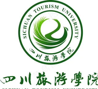 四川旅游学院校徽矢量图片