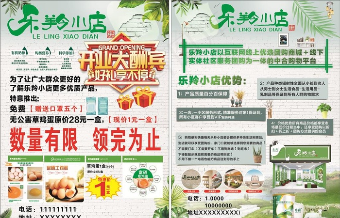 乐羚小店 宣传单图片cdr矢量模版下载
