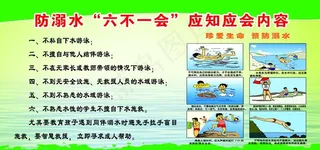 防溺水六不一会图片