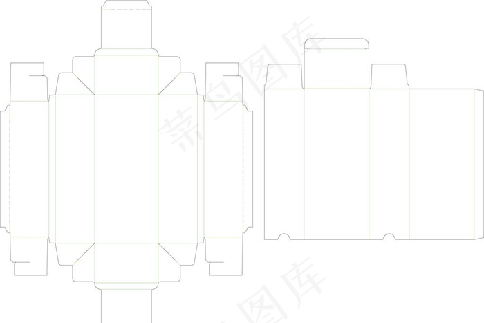 抽屉盒刀版刀模设计图片ai矢量模版下载