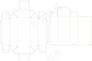 抽屉盒刀版刀模设计图片