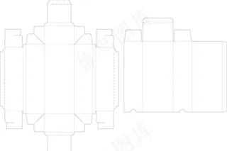 抽屉盒刀版刀模设计图片