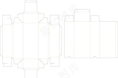 抽屉盒刀版刀模设计图片 抽屉盒刀版刀模设计图片