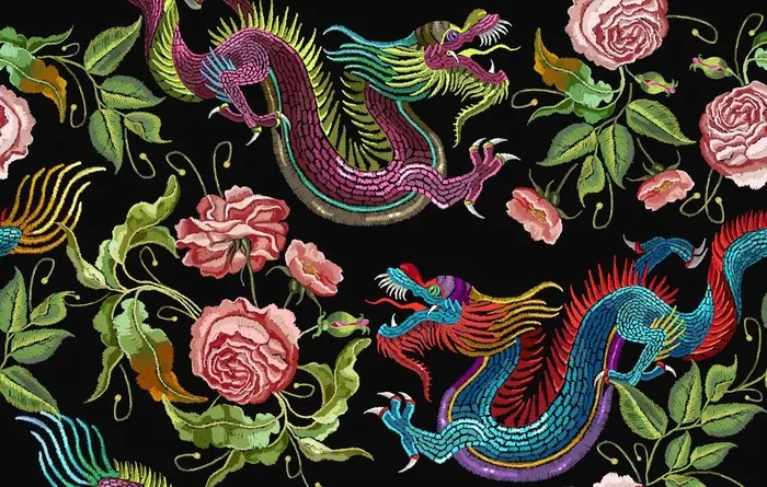 绣花图片ai矢量模版下载