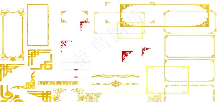 花纹 边框图片(11811X5906(DPI:100))psd模版下载