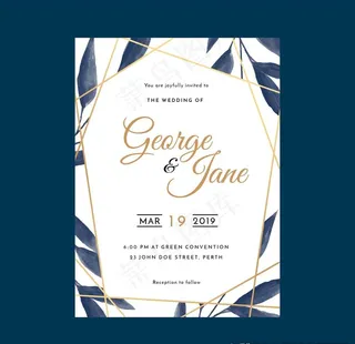 婚礼邀请卡图片