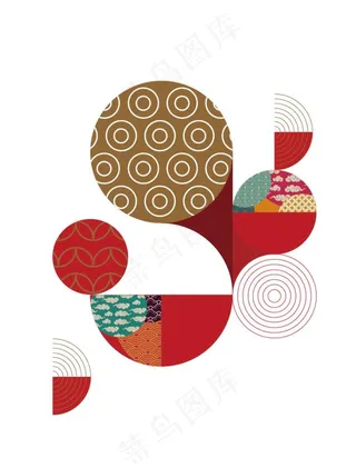 中式元素拼接构成图片