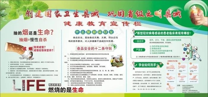 健康教育宣传栏图片cdr矢量模版下载