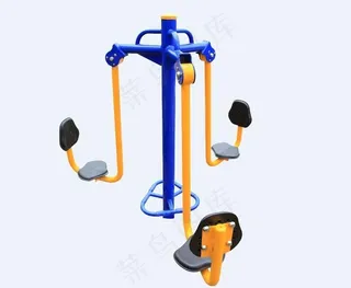 小区户外健身器材路径三位蹬力器图片