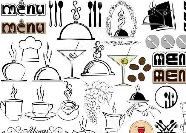 咖啡coffee图片eps,ai矢量模版下载