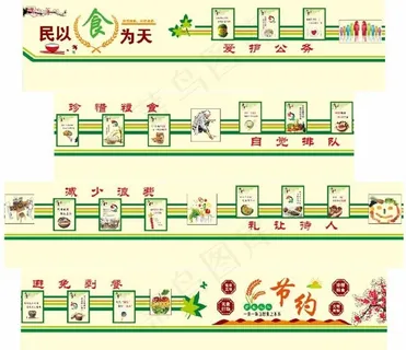 食堂文化墙图片