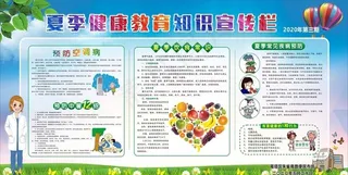 夏季健康教育宣传栏图片