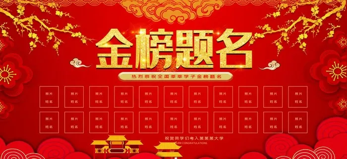 金榜题名图片psd模版下载