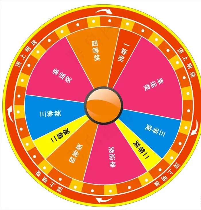 抽奖转盘图片cdr矢量模版下载