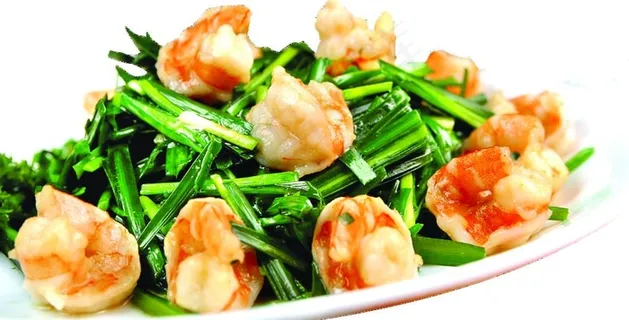 韭菜炒虾仁图片 韭菜炒虾仁图片