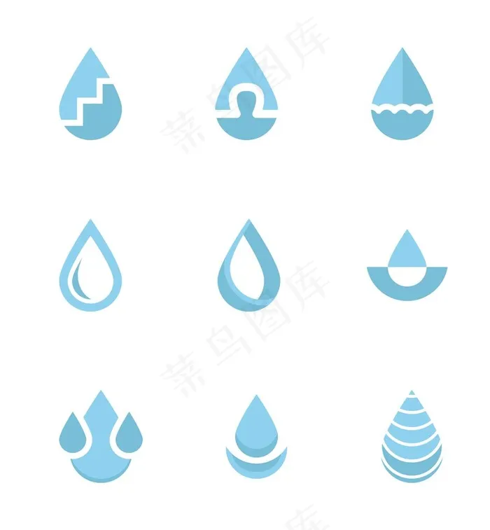 水滴图标图片psd模版下载