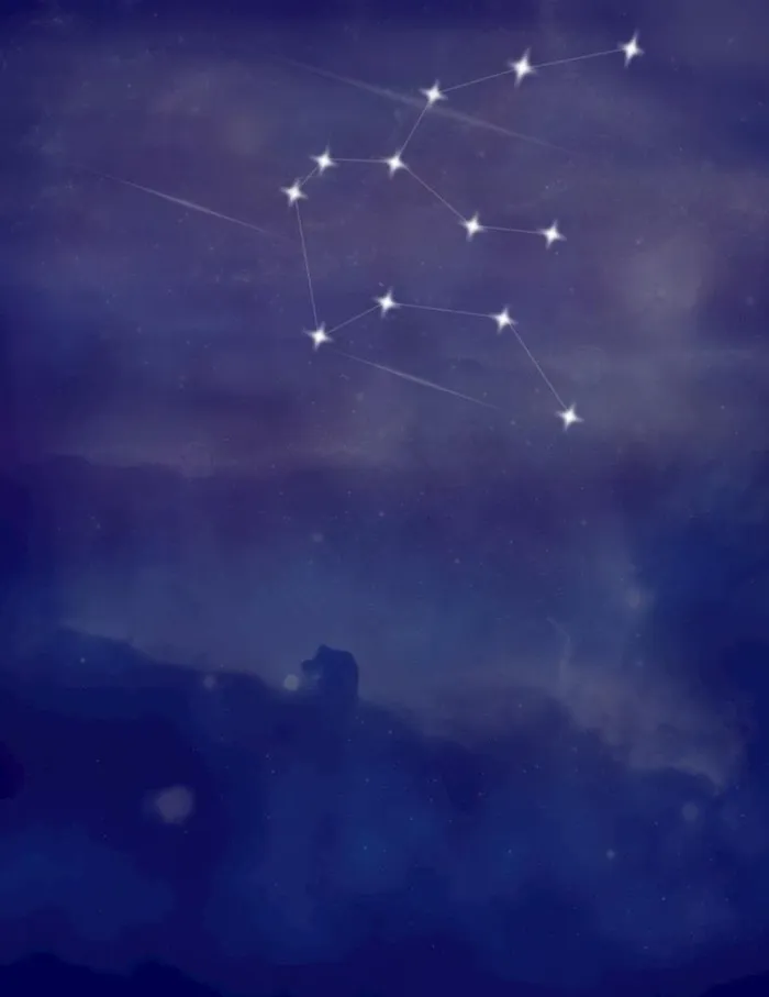 星座夜空背景图片