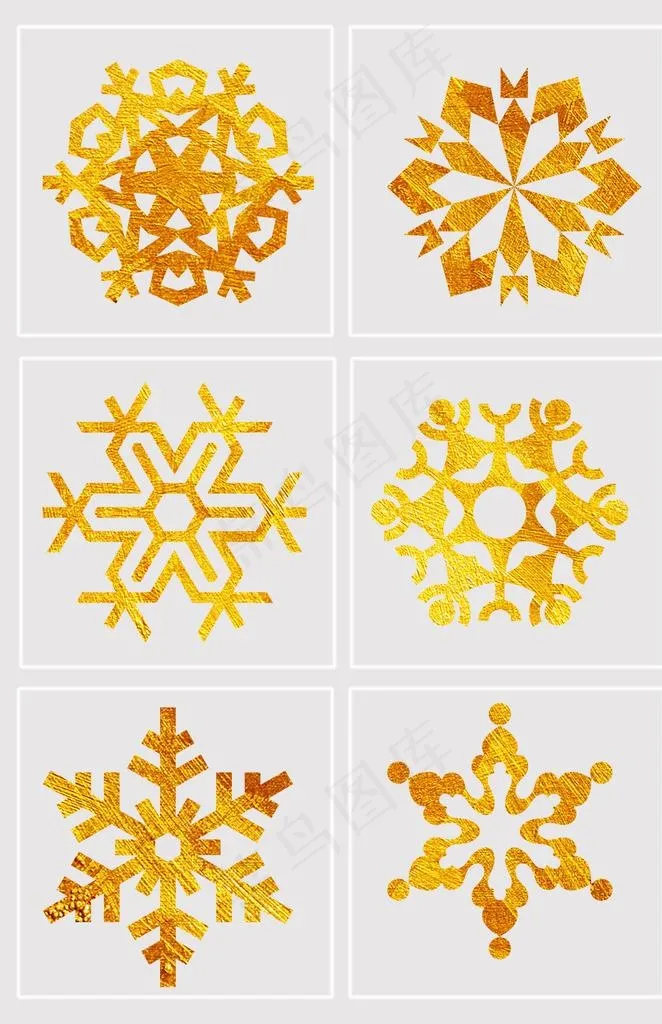 奢华的美感金色的雪花元素素材模图片psd模版下载