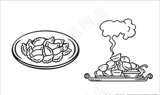 一盘饺子图片