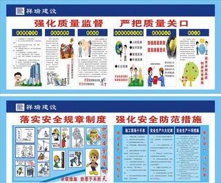 工地质量宣传展板图片