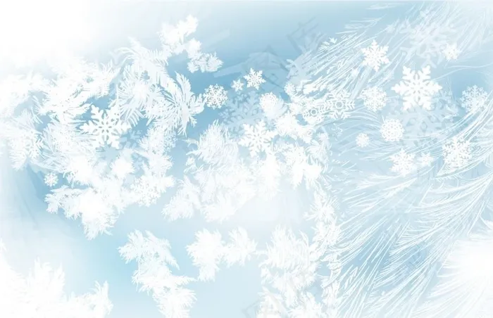 蓝色冰花图片ai矢量模版下载