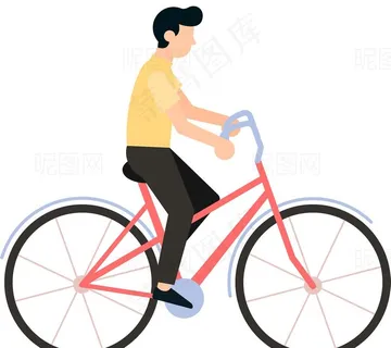 骑自行车图片