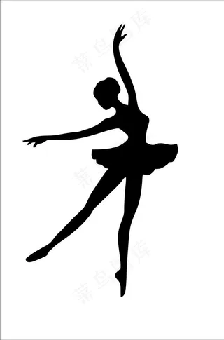 舞蹈女孩舞蹈剪影图片
