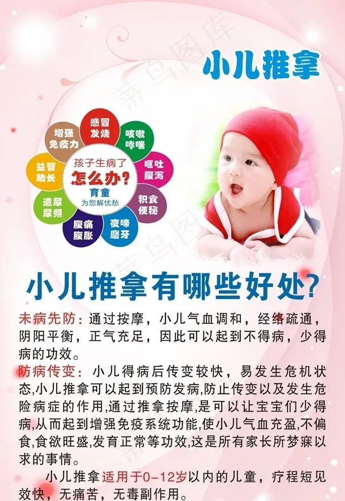小儿推拿 按摩 保健 童趣图片cdr矢量模版下载