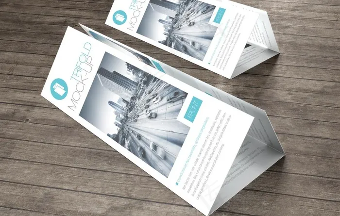 折页传单样机图片(2999X2000(DPI:300))psd模版下载