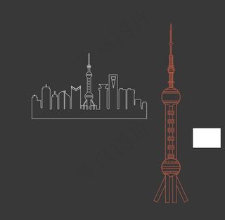 上海剪影图片